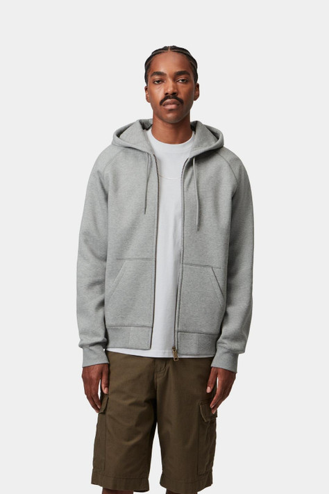 Carhartt - Hooded Chase Jacket grey heather / gold