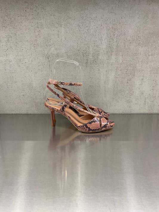 Sergio Levantesi - Sandalo Genny in pelle pitonata rosa