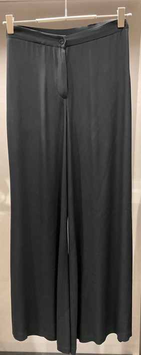 Semicouture - Pantalone Avril in crepe de chine nero