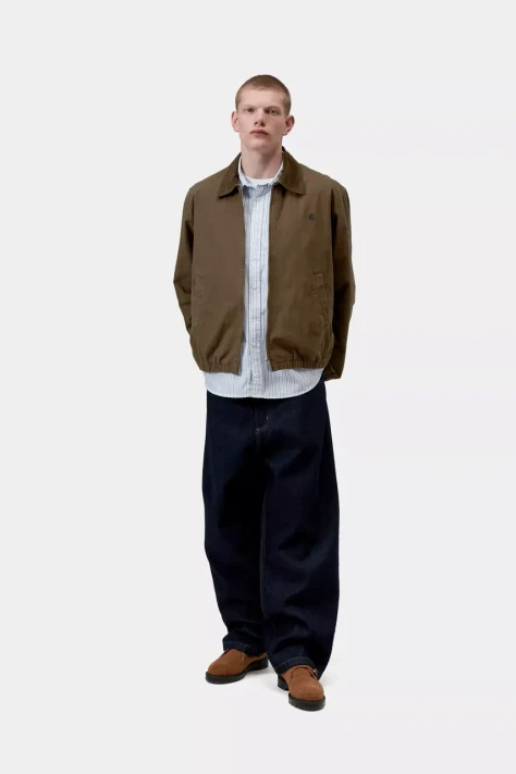 Carhartt - Giacca uomo Madison Ripstop Black / Wax Garment dyed