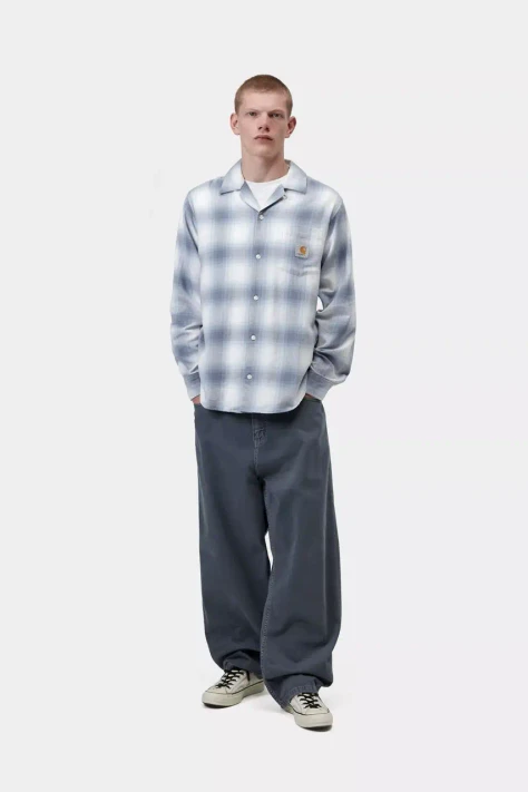 Carhartt - Camicia L/S Tyers Shirt Tyers Check Shady Blue