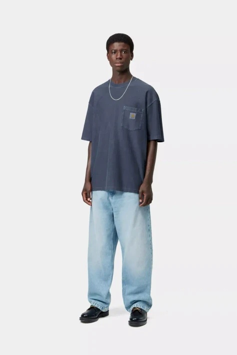 Carhartt - T-shirt S/S Loose Pocket Dark Navy Garment dyed