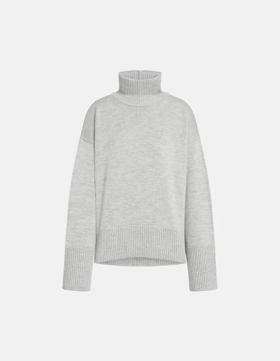 Dondup - Maglia dolcevita over in lana color ghiaccio