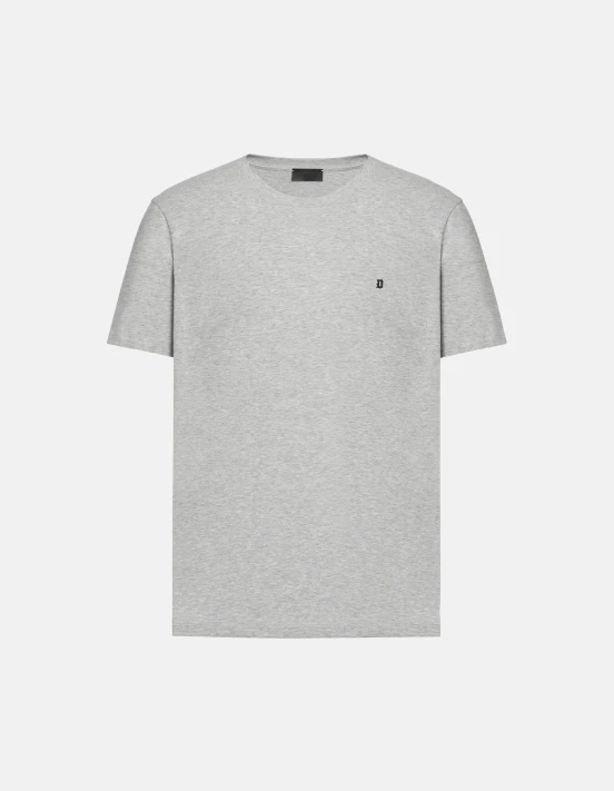 Dondup - T-shirt girocollo regular in jersey di cotone colore grigio