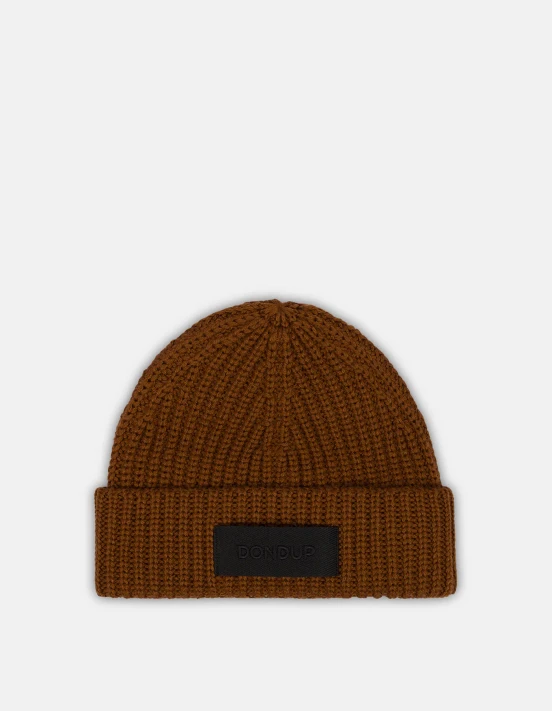 Dondup - Cappello in lana tecnica color tabacco