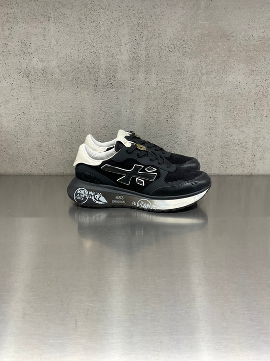 Premiata - Sneakers Lauryn in pelle e tessuto tecnico nera