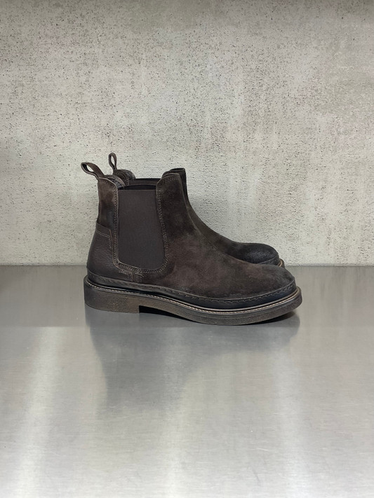 Pawelk's - Polacco Chelsea boots in camoscio effetto vintage moro