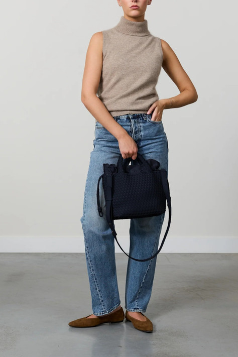 Marrea - Borsa tessuta a mano in neoprene Blu Almost Midnight