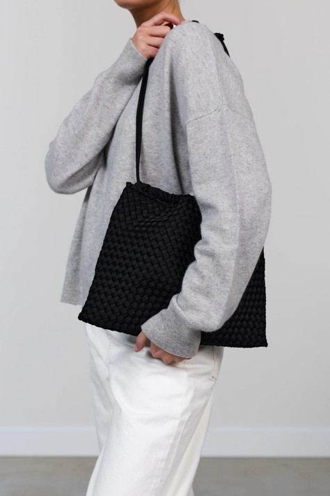 Marrea - Borsa tessuta a mano in neoprene Multi nero