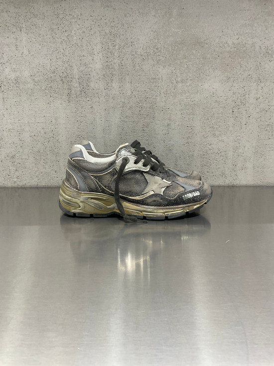 Golden Goose - Dad-Star donna in suede e nylon con stella e talloncino in pelle kaki