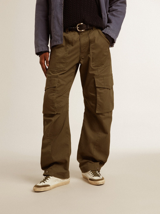 Golden Goose - Pantalone cargo verde oliva