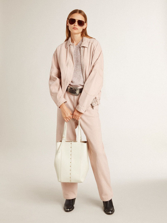 Golden Goose - Jeans Kim da donna rosa cipria