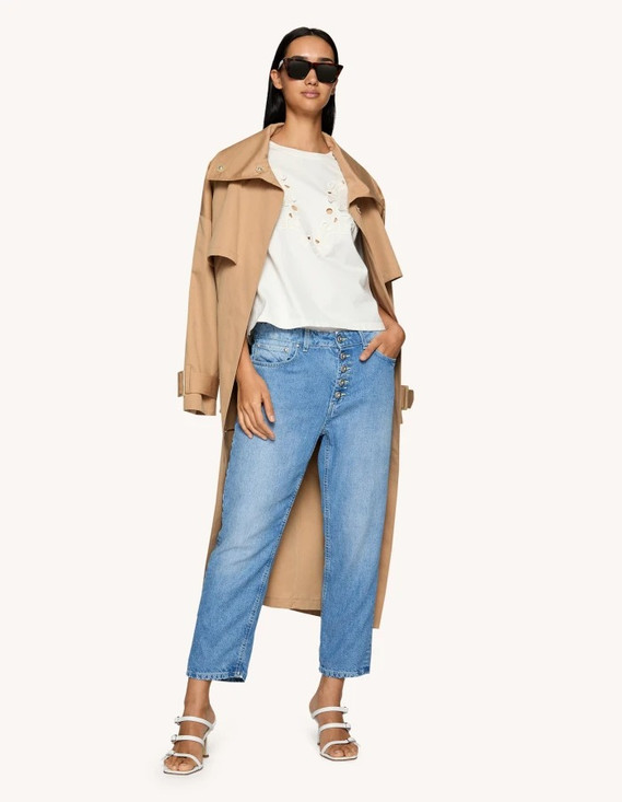 Dondup - Jeans Koons loose in denim fisso medio chiaro pulito