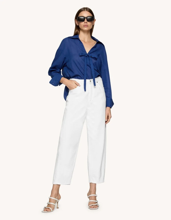 Dondup - Jeans Bessie loose in bull fisso bianco