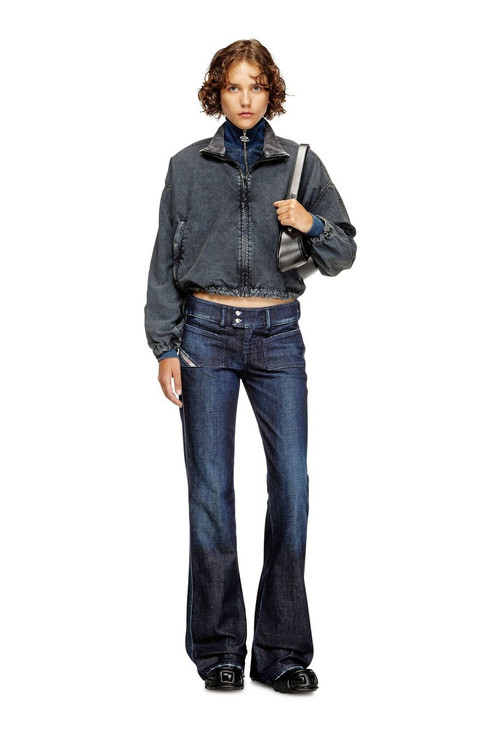 Diesel - Jeans D-Hush Bootcut fit con vita bassa e gamba slim lavaggio rinse pulito blu scuro