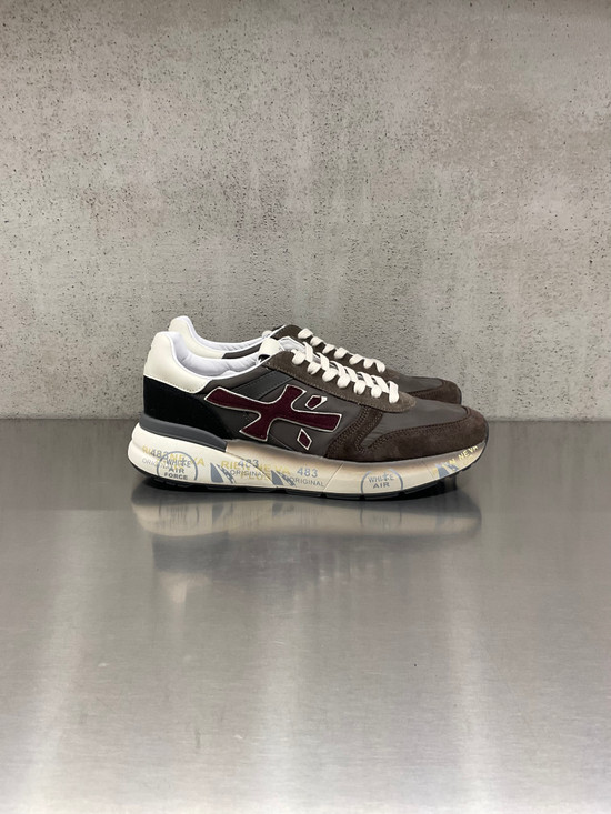 Premiata - Sneakers Mick in pelle e tessuto tecnico fango