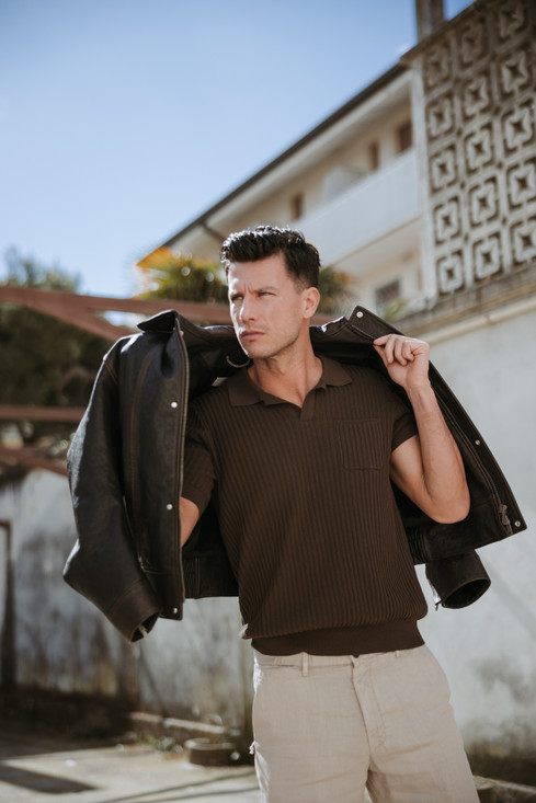 Golden Goose - Giacca bomber da Uomo in nappa color borgogna