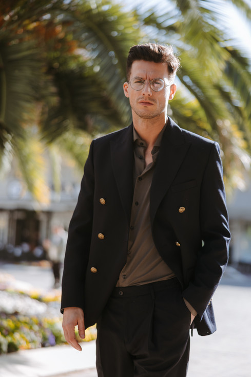 Golden Goose - Blazer Dave doppiopetto da uomo di colore blu notte