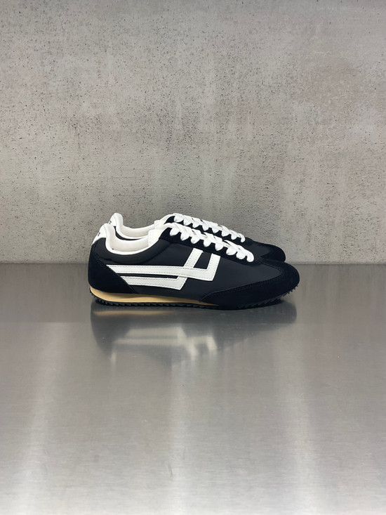 PRO-KEDS 1949 - Sneakers uomo Racer 77 in nylon e suede nera e bianca