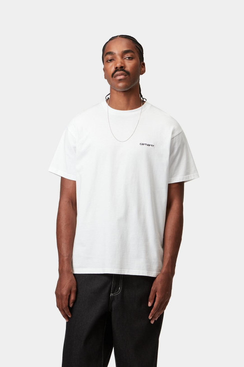 Carhartt - S/S Script embroidery t-shirt white / black