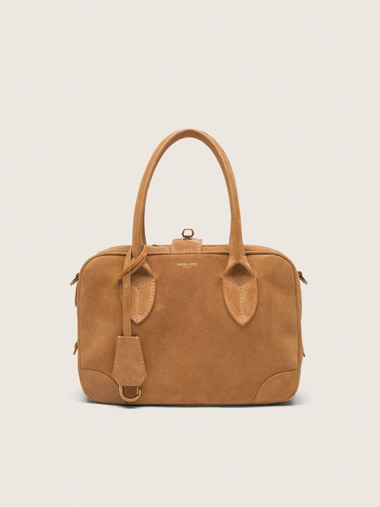 Golden Goose - Vita Bag in suede color cammello e dettagli oro