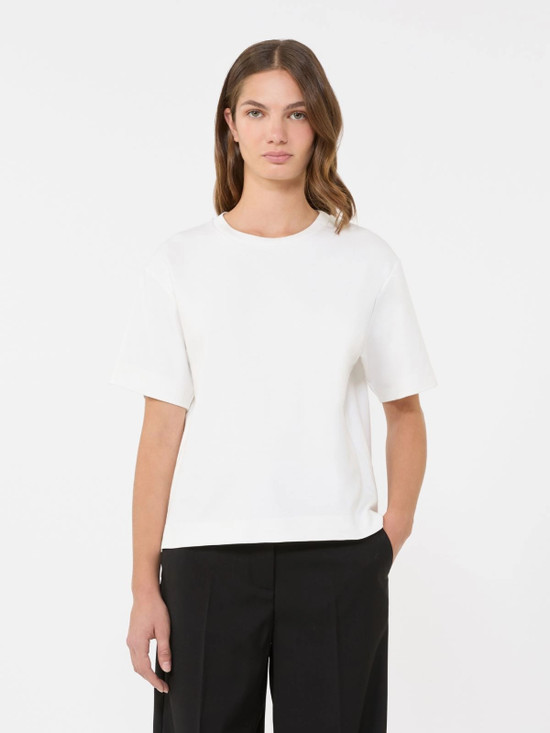Max Mara Weekend - T-shirt in jersey di cotone bianco