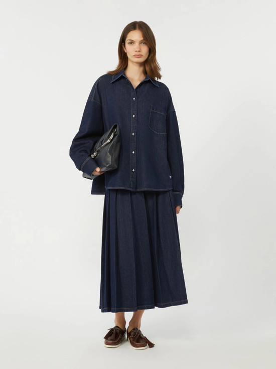 Max Mara Weekend - Camicia in denim di cotone blu