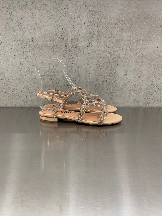 Bibi Lou - Sandalo basso con strass nude