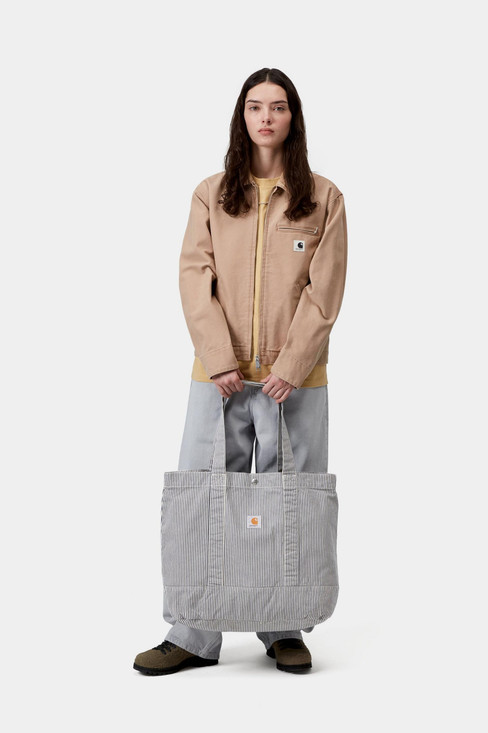 Carhartt - Borsa Mercer Tote Bag a righe Graphite / Wax