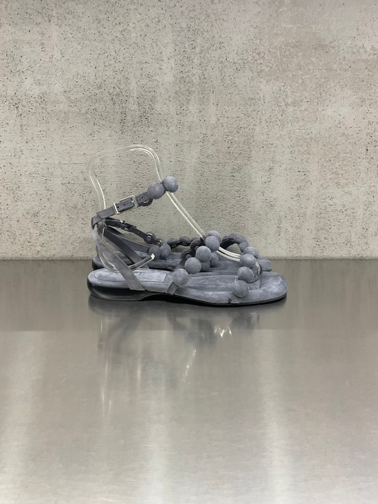 ASH - Sandalo Regy in pelle scamosciata granite