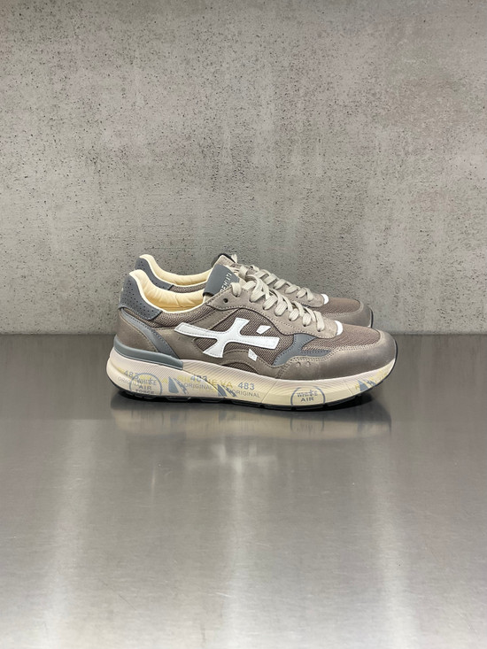 Premiata - Sneakers Mick in pelle e tessuto tecnico bianca e beige