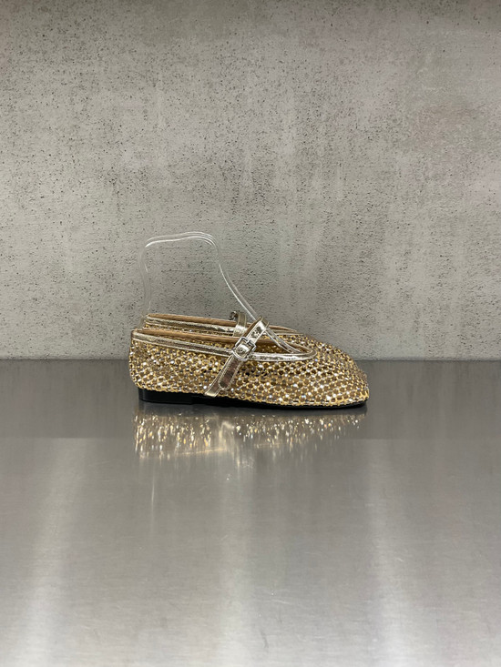 Loafer - Ballerina Christen con cristalli applicati oro
