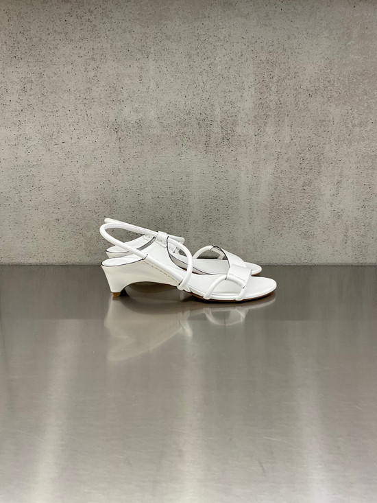 Roberto Del Carlo - Sandalo con tacco in pelle bianca
