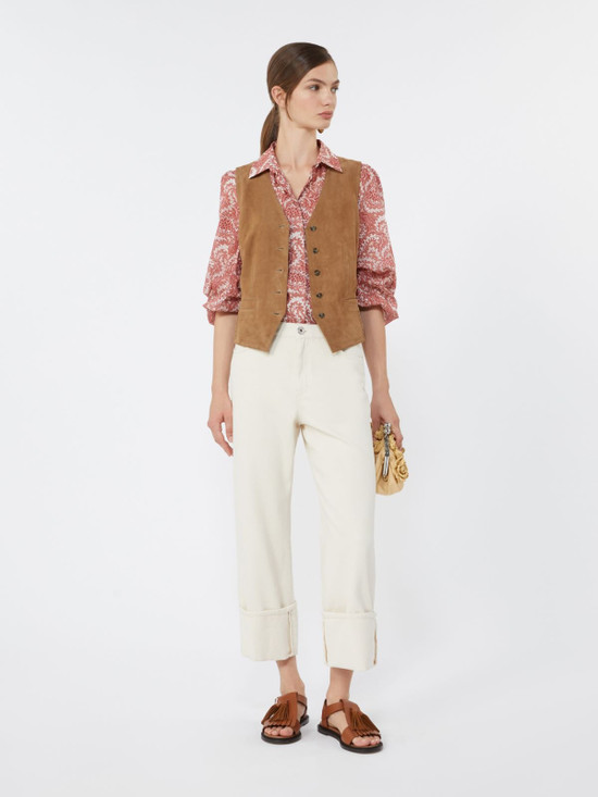 Max Mara Weekend - Gilet in pelle scamosciata