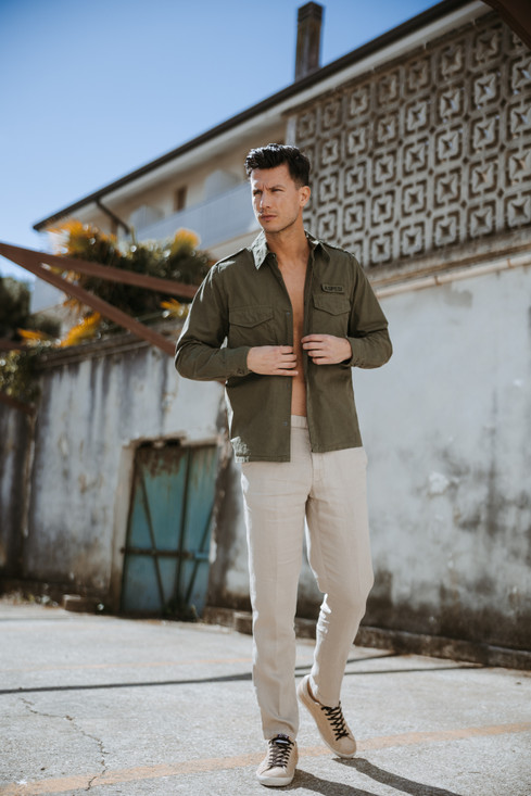Briglia -1949- BG61 Pantalone in puro lino