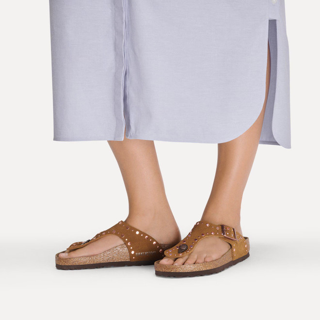 Birkenstock - Gizeh Rivet in pelle scamosciata Mink