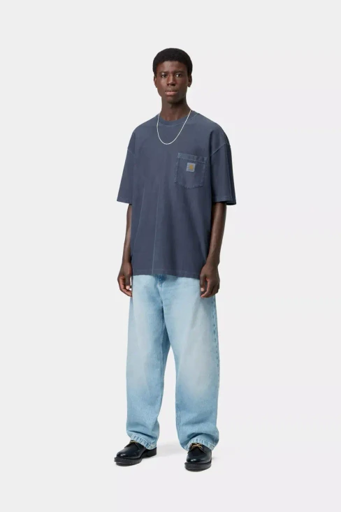 Carhartt - T-shirt S/S Loose Pocket Dark Navy Garment dyed