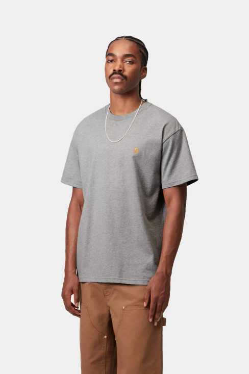 Carhartt - S/S Chase T-Shirt grey heather / gold