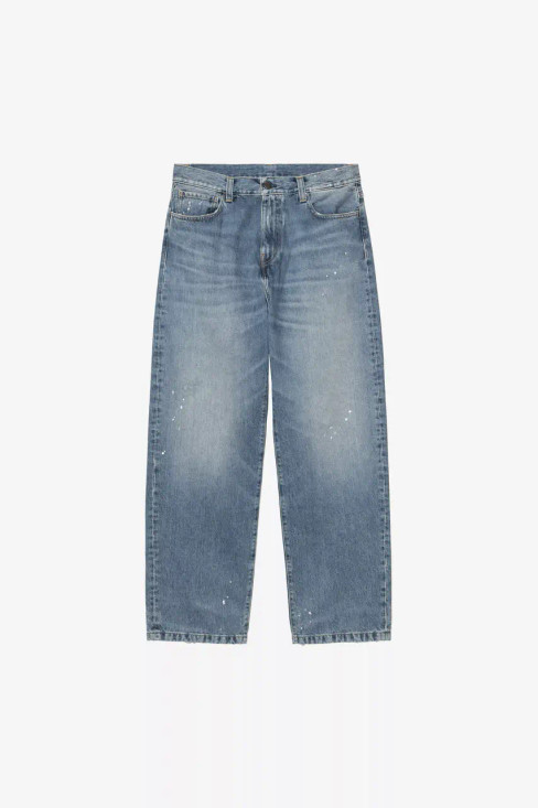 Crahartt - Jeans Landon pant blue, destroy wash, splatter