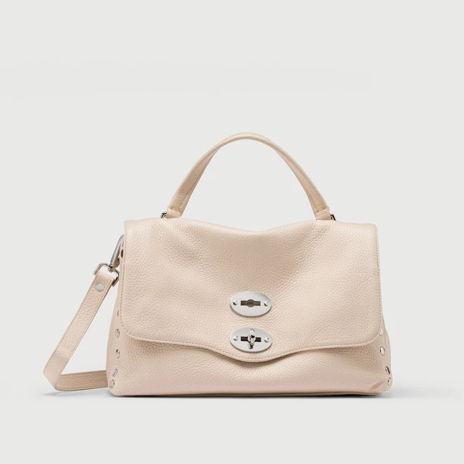 Zanellato - Borsa Postina baby in pelle martellata White Carnaroli