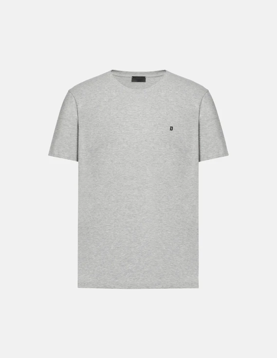 Dondup - T-shirt girocollo regular in jersey di cotone colore grigio