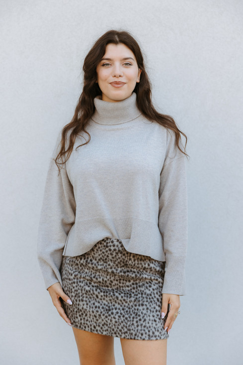 8PM - Pullover Aster a collo alto in misto lana e cashmere