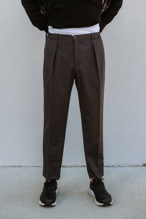 Briglia - 1949 - Pantalone Portobello in fresco di lana grigio antracite