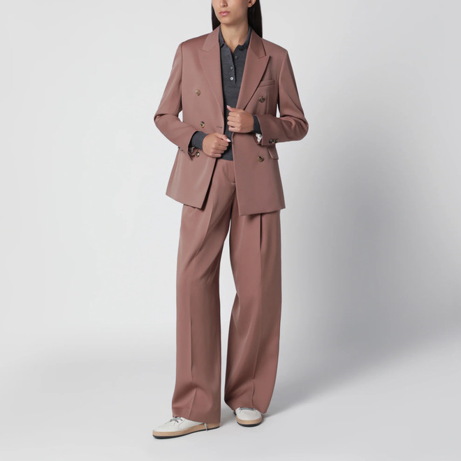 Golden Goose - Polo da donna in lana merino di colore grigia antracite