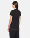 Dondup - T-shirt slim in jersey nera con logo con strass