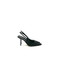 Le Silla - Slingback Gilda gioiello rete nero jet