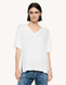 Dondup - T-shirt regular in jersey seta viscosa bianca
