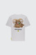 Barrow - T-shirt Up side down Teddy Print bianca