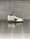 Golden Goose - Ball Star uomo in pelle bianco, stella verde e talloncino argento