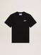 Golden Goose - T-shirt nera Collezione Star con logo e stella bianca a contrasto